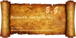 Bedenik Gertrúd névjegykártya